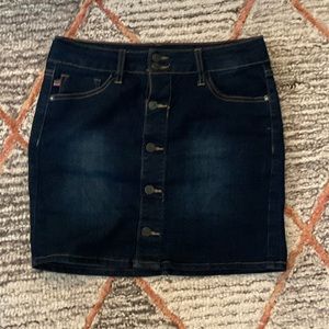 VIGOSS Denim Fitted Skirt